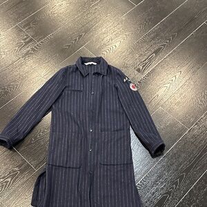 Zara Dark Blue Striped Outerwear